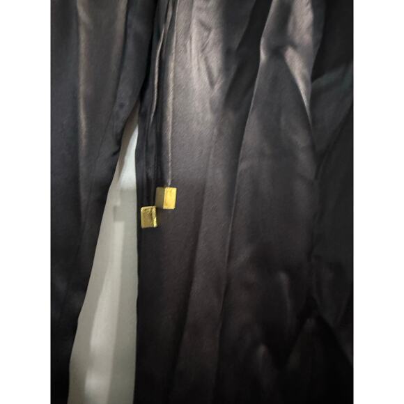 Alexis Silk Wide Leg Pants Black Mid-Rise  Elasticized Waist sz M - Picture 6 of 7